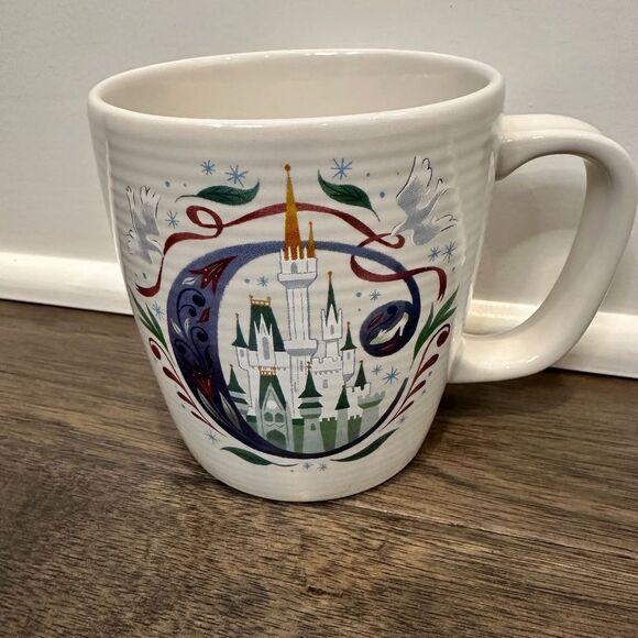 ABC Disney “C” is for Cinderella White Castle Coffee Mug - EUC - Picture 1 of 7